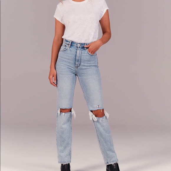 Abercrombie & Fitch Pants - Abercrombie 90s ultra high rise straight leg jean